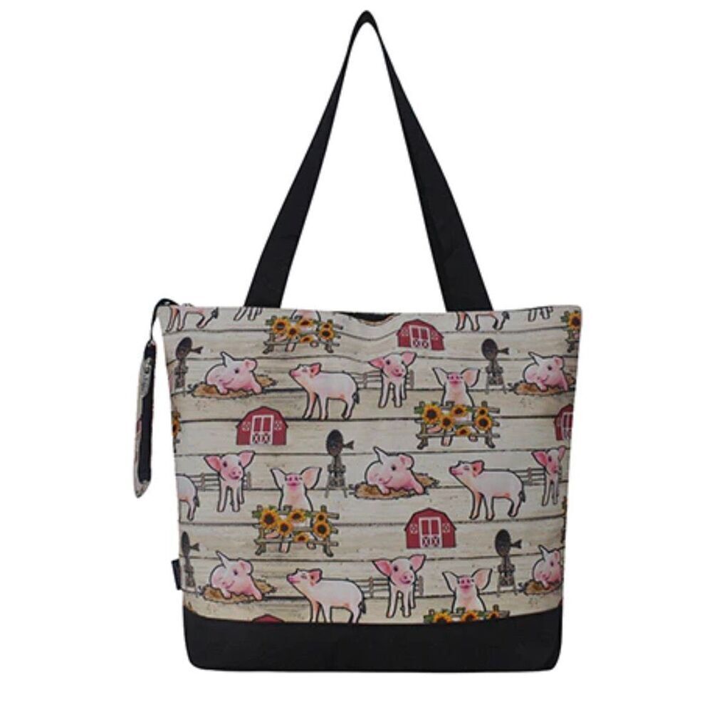 NGIL Country Farm Truck Canvas Tote Bag - Picture 1 of 6